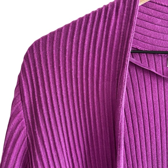 Charter Club Open Front Sweater Cardigan Size 1X Ribbed Office Casual Stretch - Picture 4 of 16